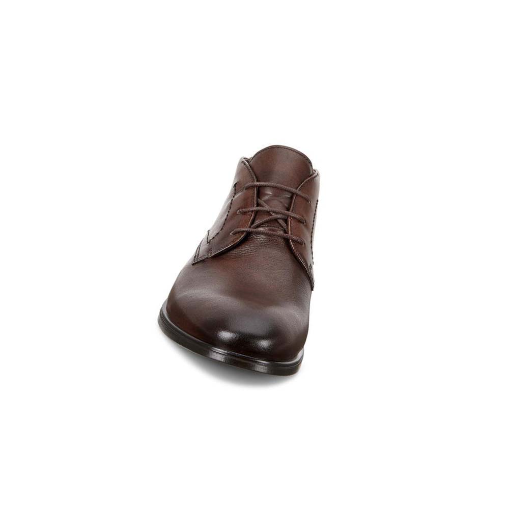 Men's Ecco Melbourne Dress Boots Brown | USA 442DFM